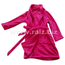 Plain Coral Fleece Bathrobe